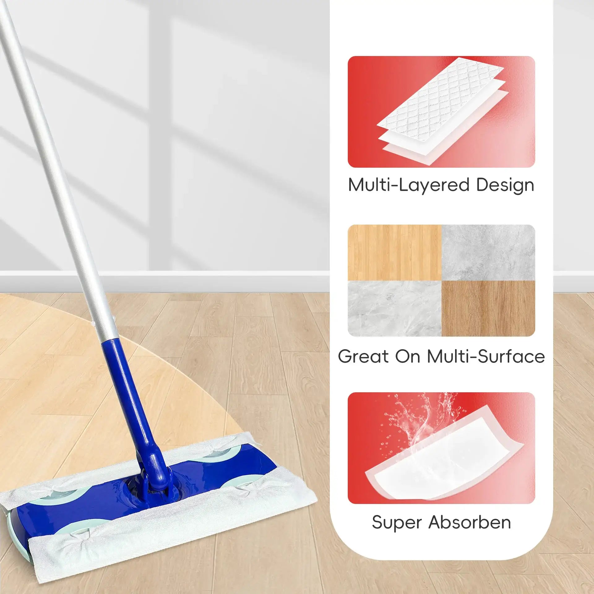 30/60 PCS Disposable Mop Pads For Swiffer Mop Replacement Pads And Swiffer WetJet Mop Head Accessories For Floor Mopping from PriceLows™