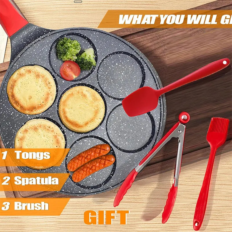 Mini Pancake Pan | 7-Cup Capacity | Aluminum Alloy Nonstick | One Size