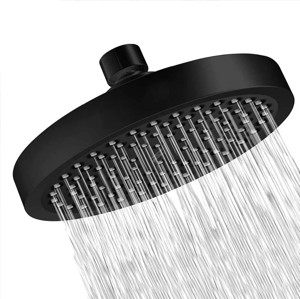 Shower Set | 6 Inch Round Shower Head | Electroplated Finish | Rod Included