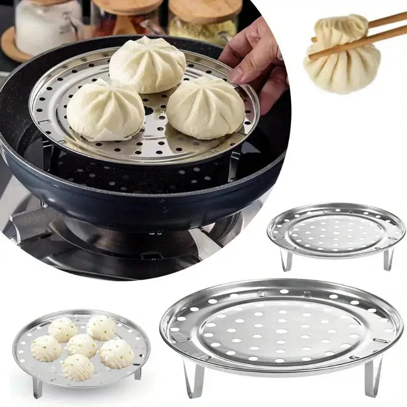 Stainless Steel Steamer Rack | Detachable Legs | Round Basket | Fits Instant Pot