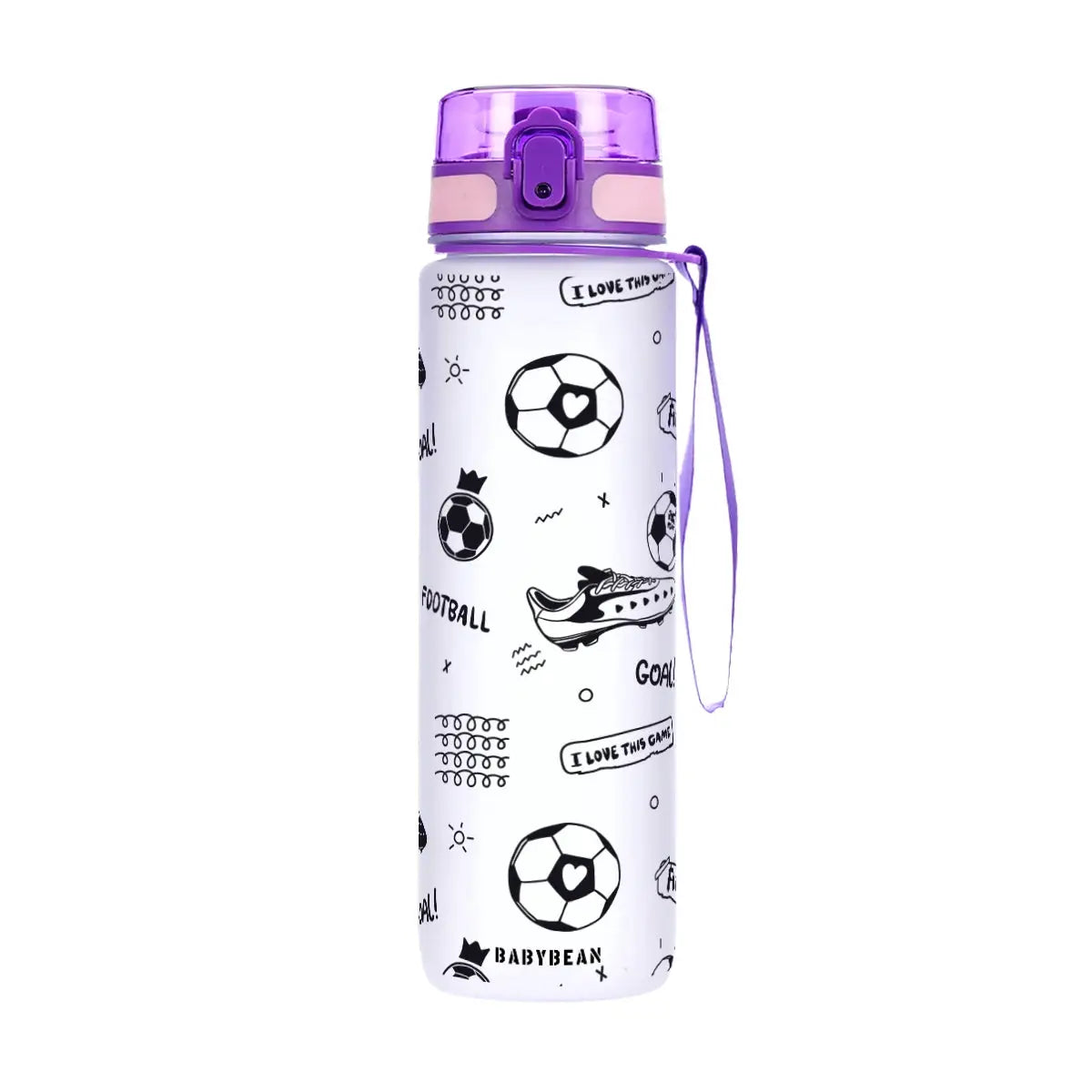 750ml Football Print Sports Water Bottle Flip Top Leakproof Portable Lanyard Water Cup For Kids Student Gym Outdoor Soccer Fans from PriceLows™
