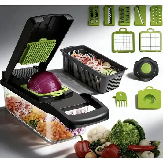 Knife Set | 16-Piece Stainless Steel | Removable Easy Clean | Shredders