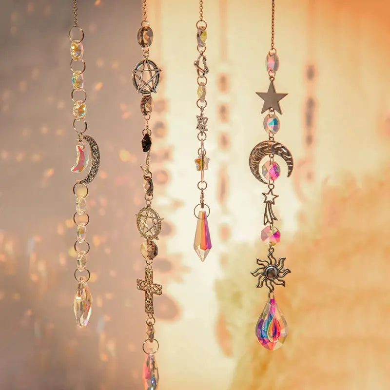 Sun Catcher Crystal Suncatcher Wind Chimes Sunflower Prism Ball Pendant Home Decoration Outdoor Decor and Accessories from PriceLows™