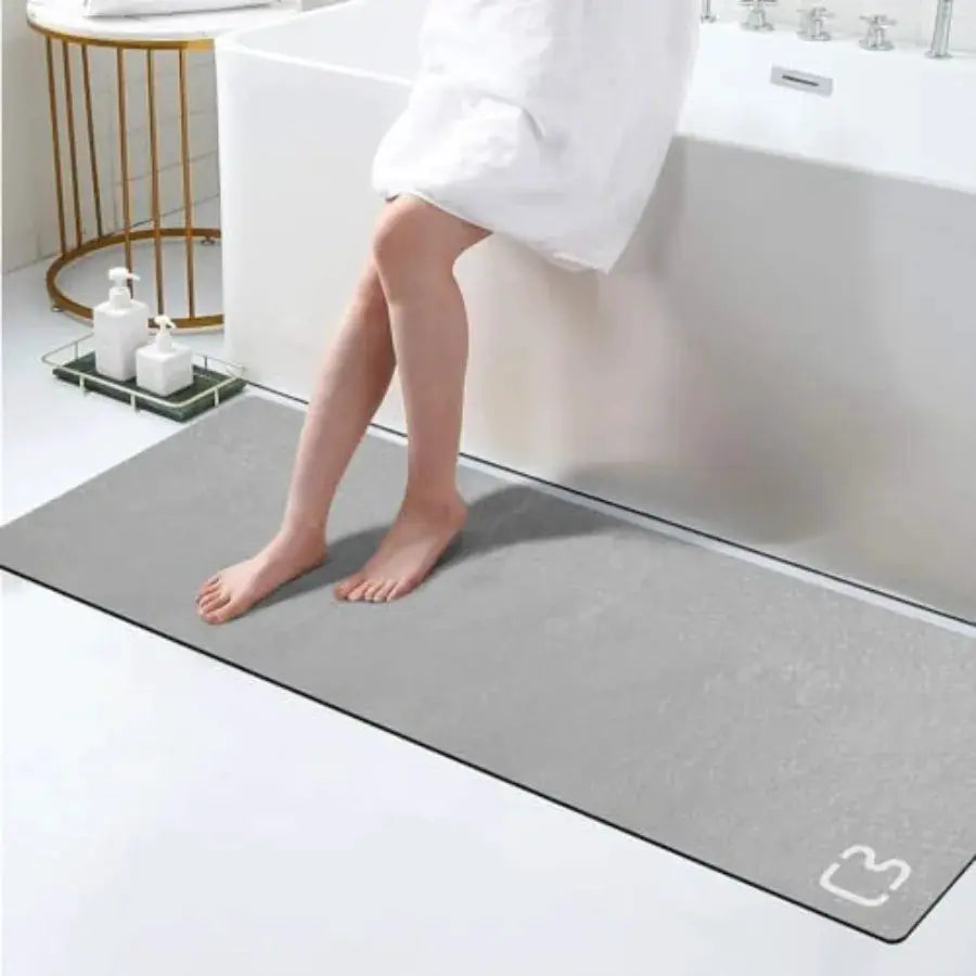 2 Pcs Bathroom Mat Rugs Set - Quick Dry Absorbent Diatomaceous Earth Bath Mat Non-Slip Bathroom Floor Mat with Rubber Backing, from PriceLows™