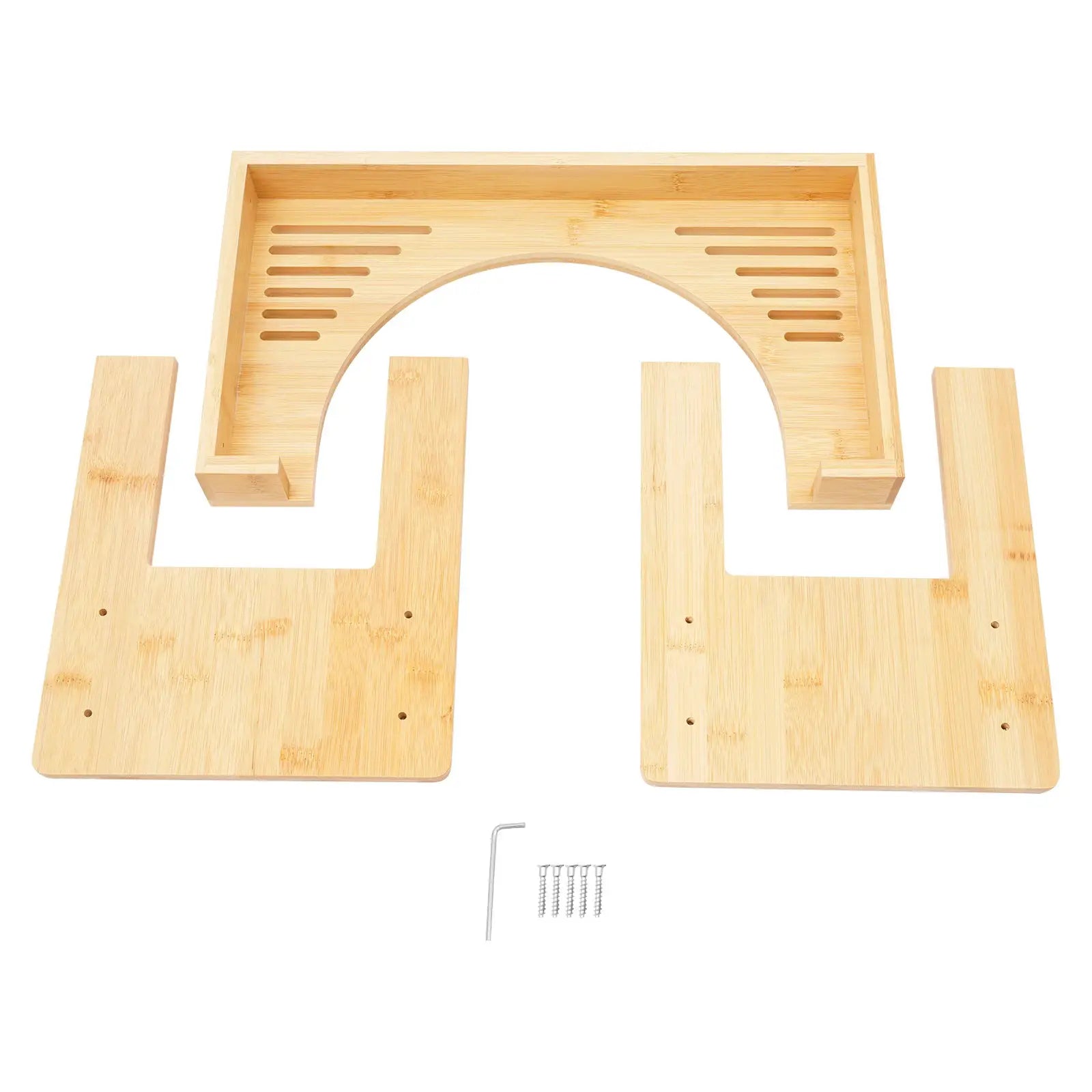 Adjustable Toilet Squatty Step Stool Bamboo Wood Bathroom Potty Aid Piles Relief 7-9 Inches from PriceLows™