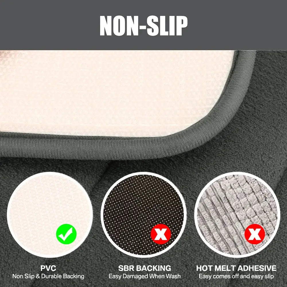 1/2/3pc Set Memory Foam Bath Mat Bathroom Anti-skid Carpet Quick Water Absorption Machine Washable Soft Comfortable Floor Rug from PriceLows™