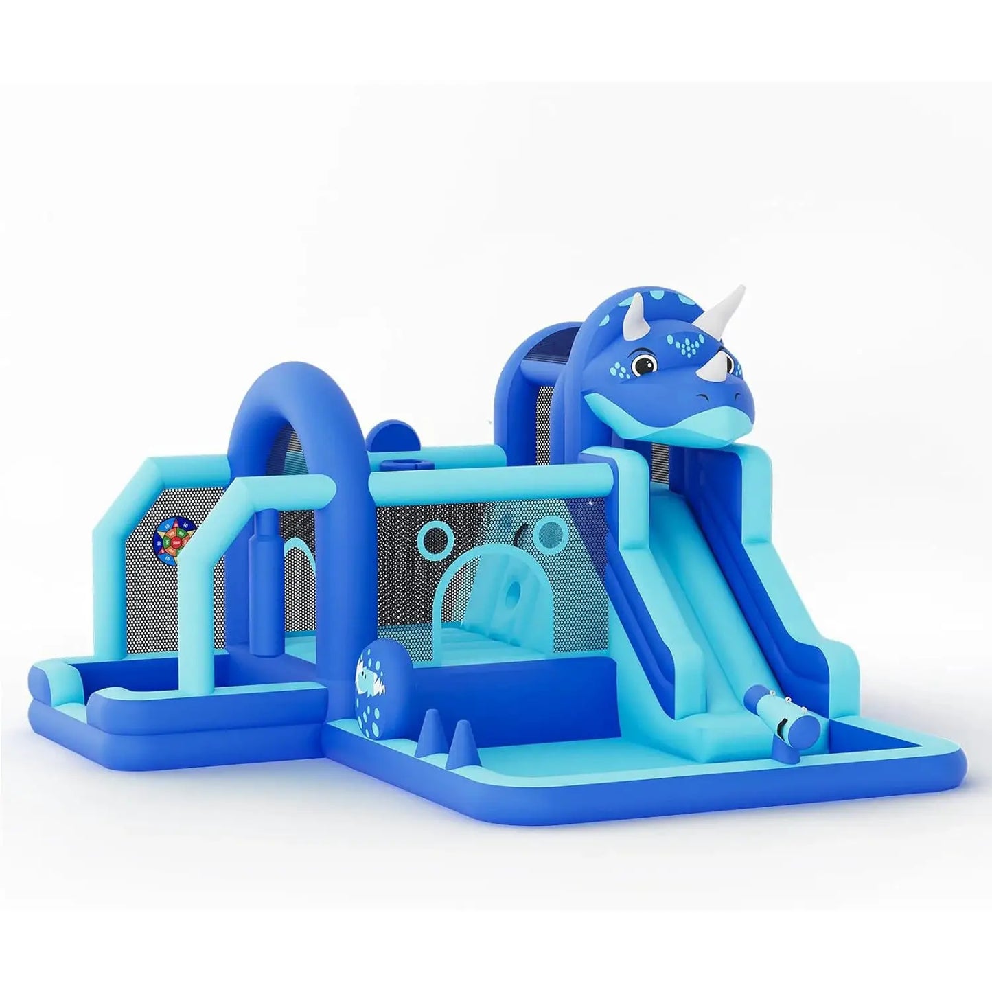 Large Inflatable Bounce House with Water Slide,Dinosaur Themed Jumping Castle for Kids Indoor/Outdoor Backyard,Fun-Quick Setup from PriceLows™