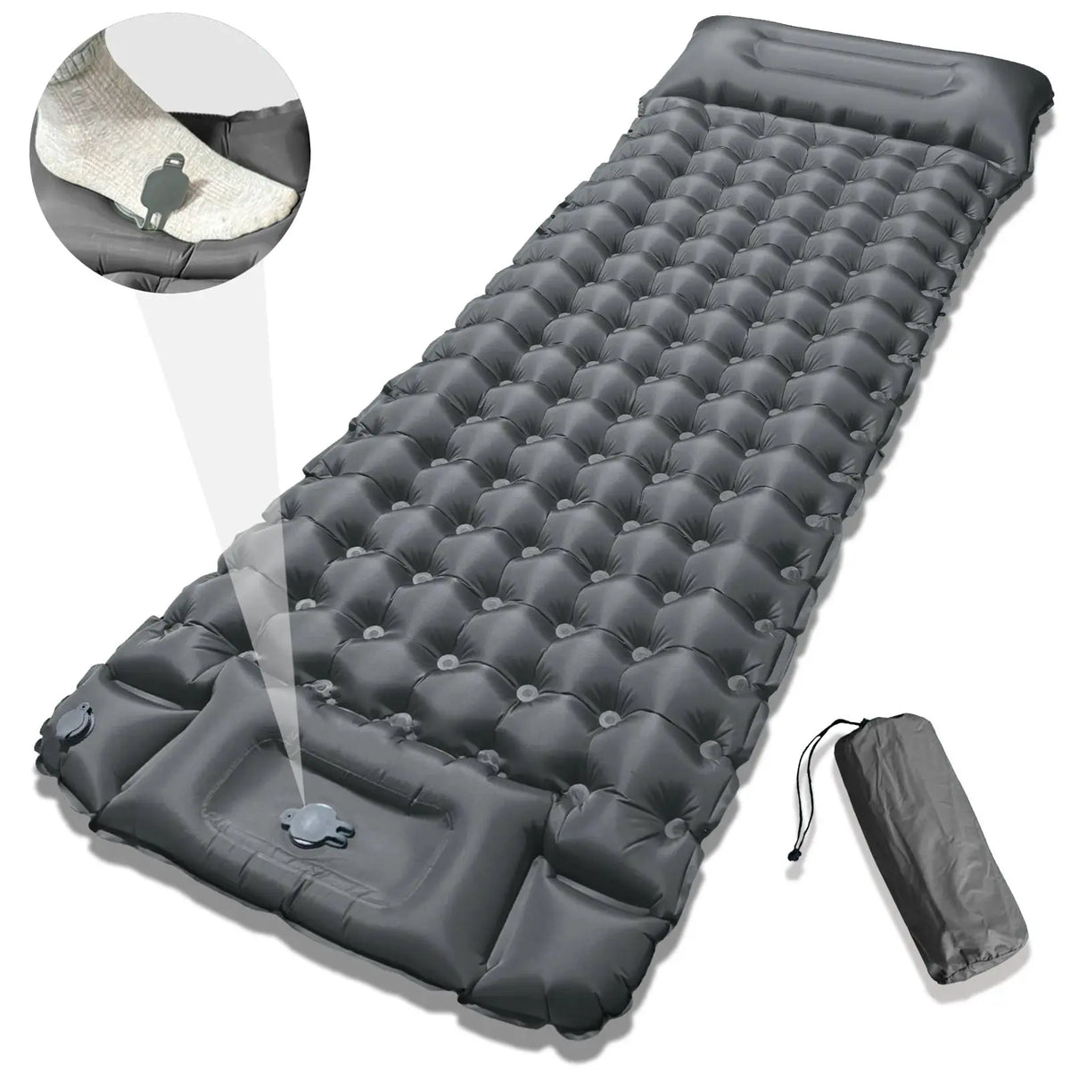 Inflatable Sleeping Pad | 4 Inch Thick | TPU | Quick Inflation