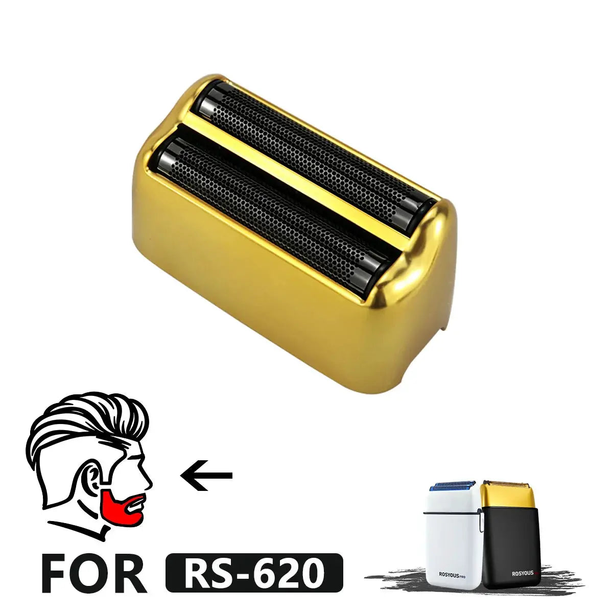 ROSYOUS for RS-620 Original Replacement Double Foiled Net Cover Blade Electric Shaver Repair Accessories from PriceLows™