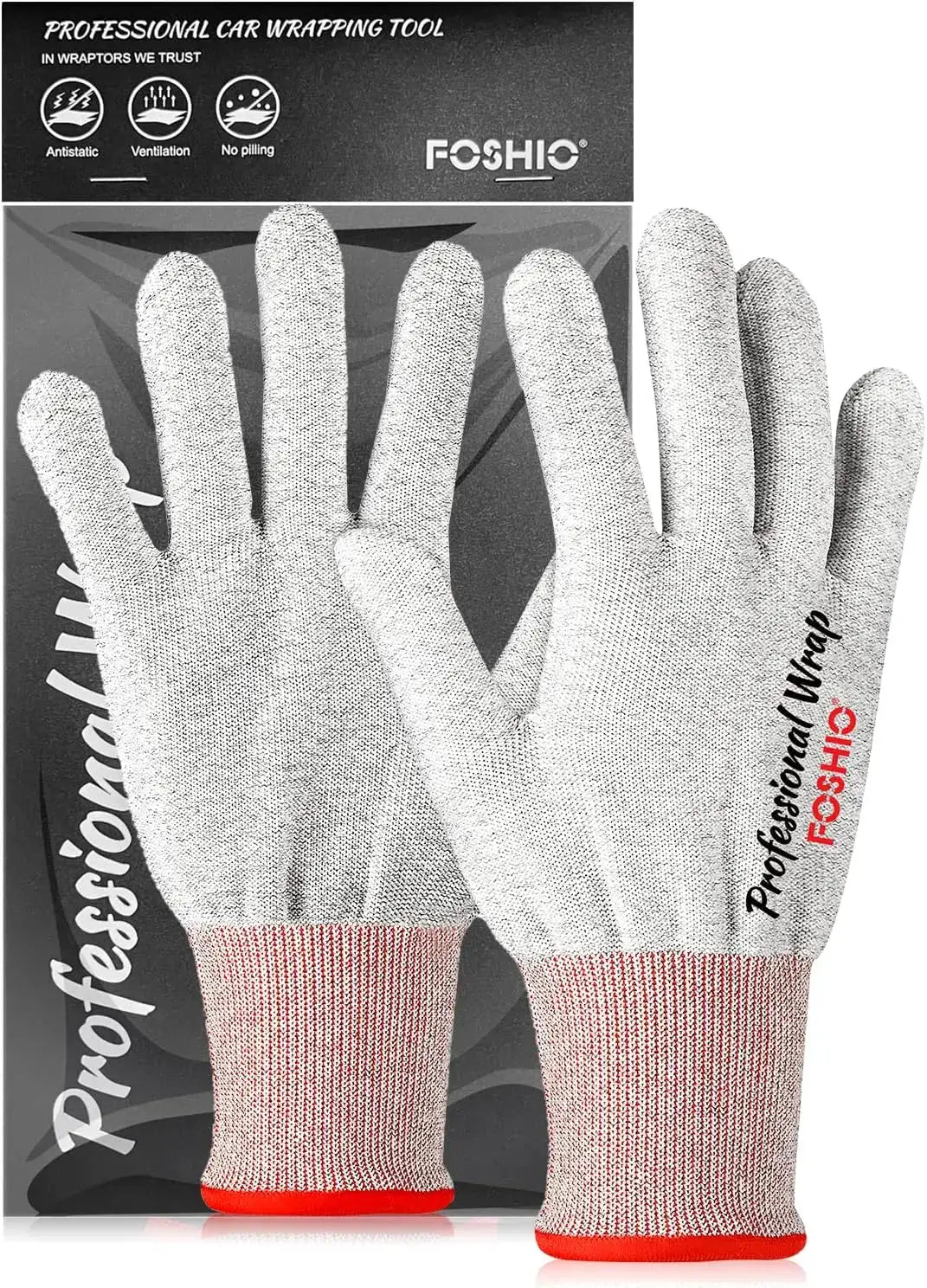 Professional Anti-Static Vinyl Wrap Gloves, Carbon Fiber Dust-Free Working Gloves for Precision Tasks from PriceLows™