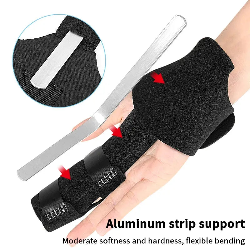 Aluminum Finger Splint | Adjustable Dual Finger Support | Trigger Finger Brace