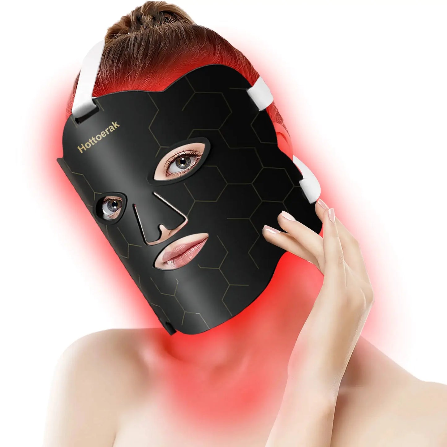Advanced LED Facial Mask with Neck Care - 7 Color Photon Therapy for Anti-Aging & Acne, Wireless & Rechargeable from PriceLows™