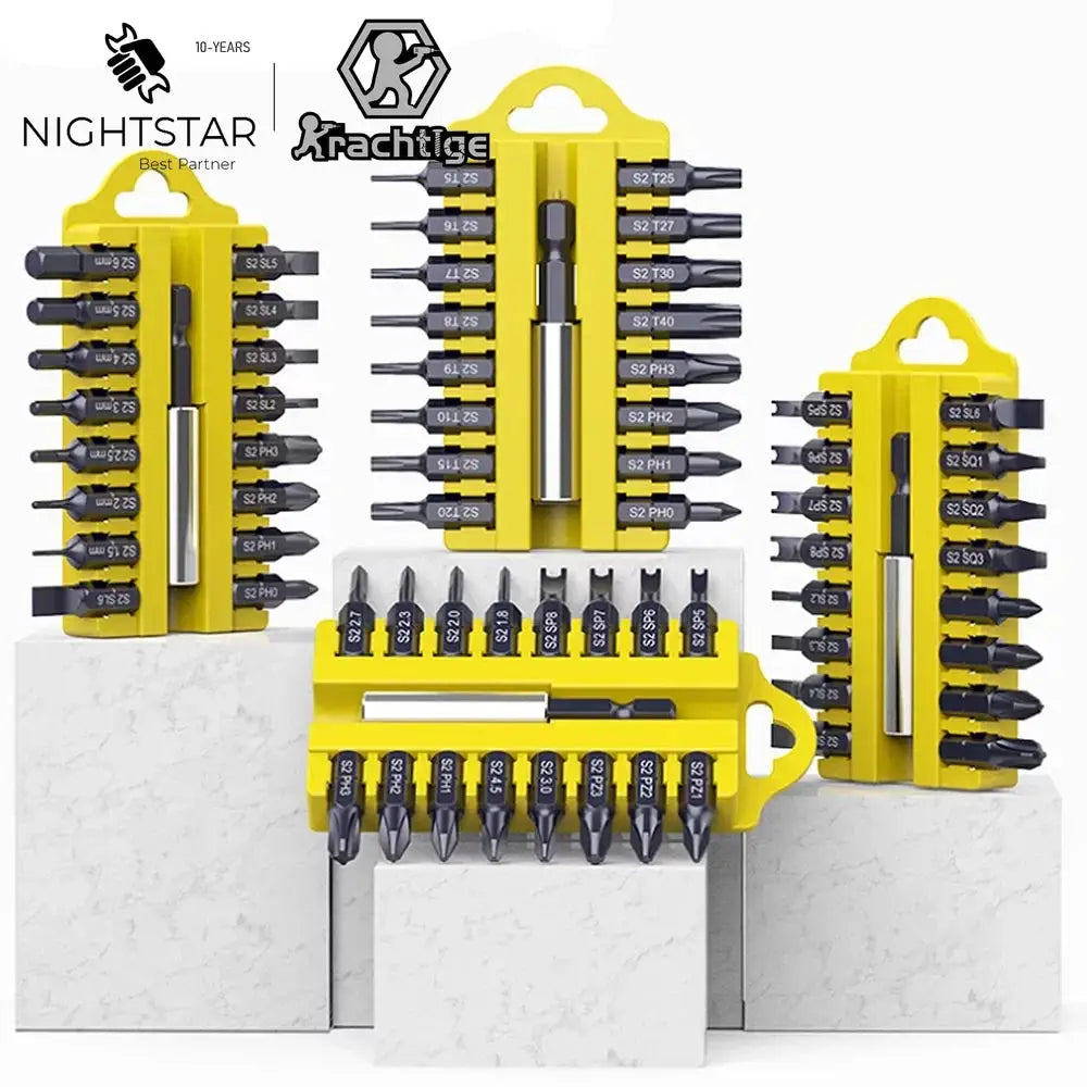17Pcs S2 Alloy 25mm Steel Magnetic Screwdriver Bits Set in Torx Hex Square Phillips Slotted U-shaped Y Triangle DIY Hand Tool from PriceLows™