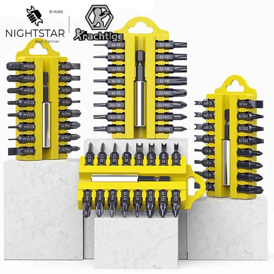 17Pcs S2 Alloy 25mm Steel Magnetic Screwdriver Bits Set in Torx Hex Square Phillips Slotted U-shaped Y Triangle DIY Hand Tool from PriceLows™