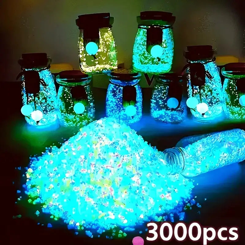 3000Pcs/Bag Luminous Glow Sand, Garden Wedding Party Aquarium Decor, Colorful Reusable Mini Landscape Pot Gardening Supplies from PriceLows™