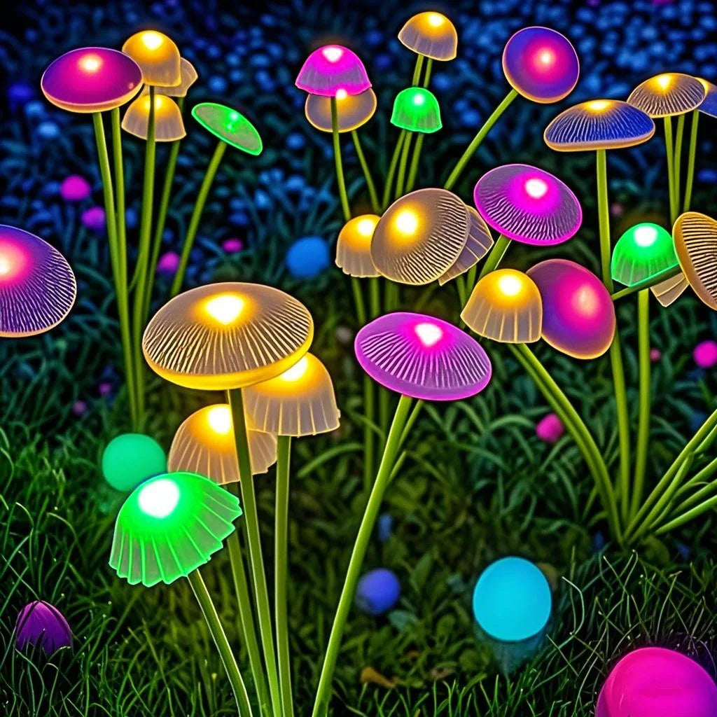 Solar Garden Lights Dual Mode LED Solar Mushroom Lights Waterproof Decor Yard Patio Pathway Jellyfish for Garden Ambiance from PriceLows™