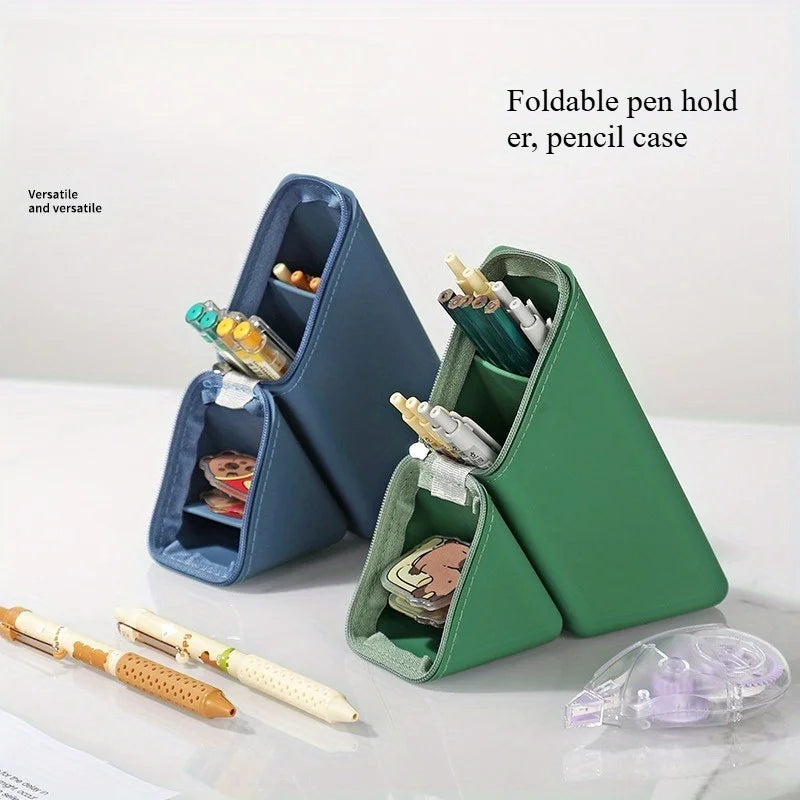 Pen Holder | Silicone | Foldable | Large Capacity Desk