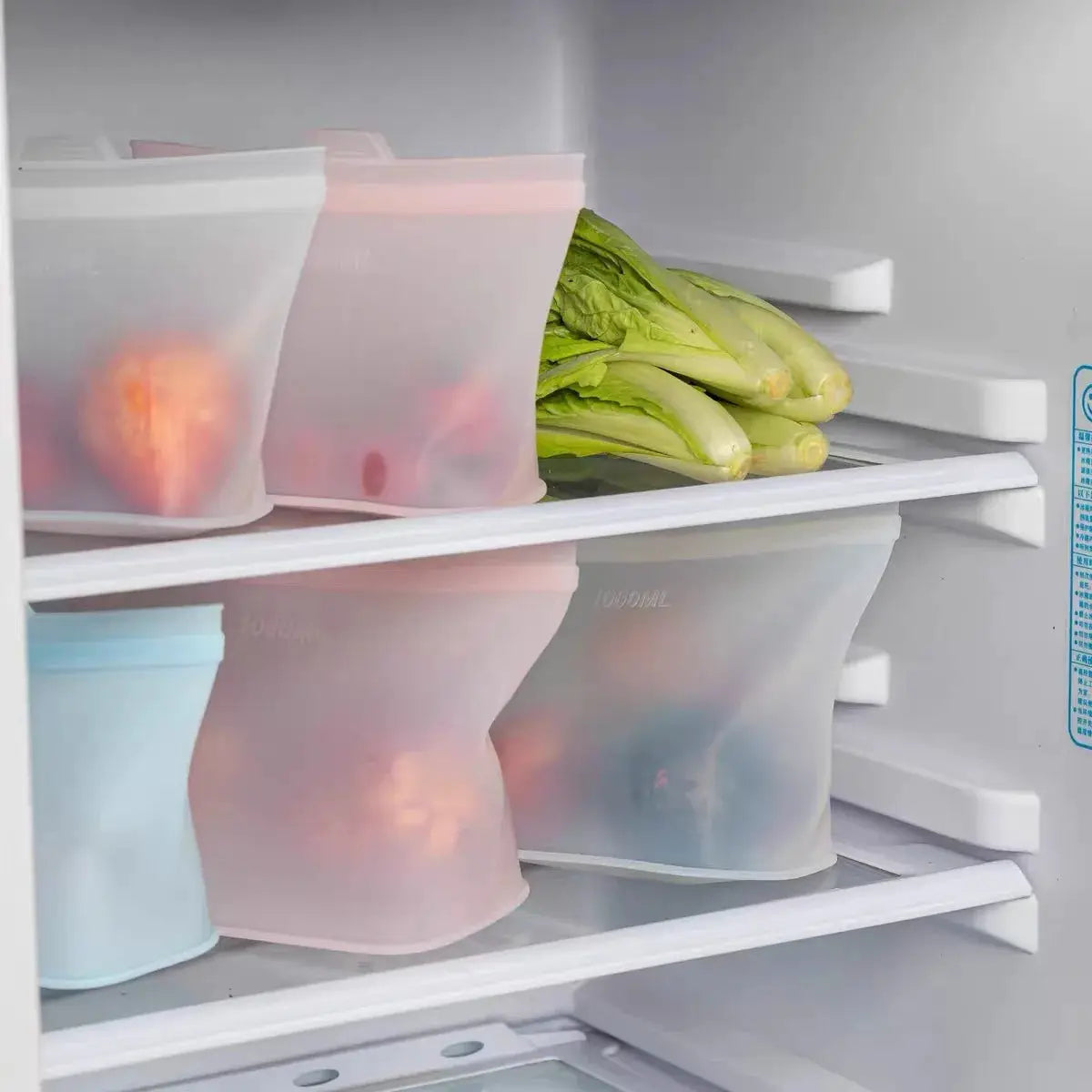 Silicone Food Storage Bags | Reusable Leakproof | Freezer Safe | Stand Up Design