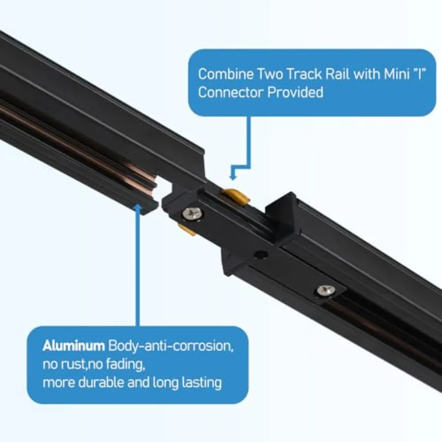 Plug in Track Lighting with Power Cord 5-Light LED Track Lighting Kit with 39in Rail Modern Kitchen GU10 Track Lighting Fixture from PriceLows™