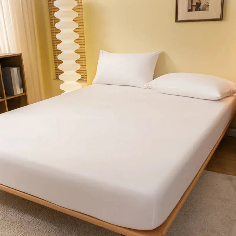 1 piece of solid color matte bed sheet, solid color bed cover for bedroom, bedding (excluding pillowcases) from PriceLows™