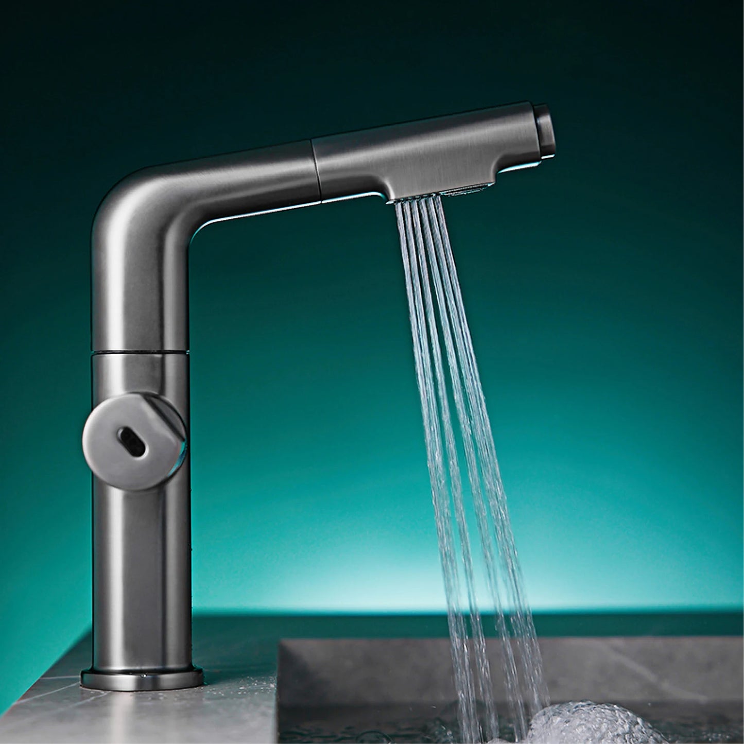 Kitchen Faucet | Digital Display | Gun Gray Brass | Two Function
