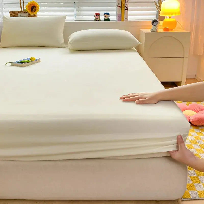 Fitted Bed Sheet | Soft Cotton | Solid Color | Twin Full Queen King
