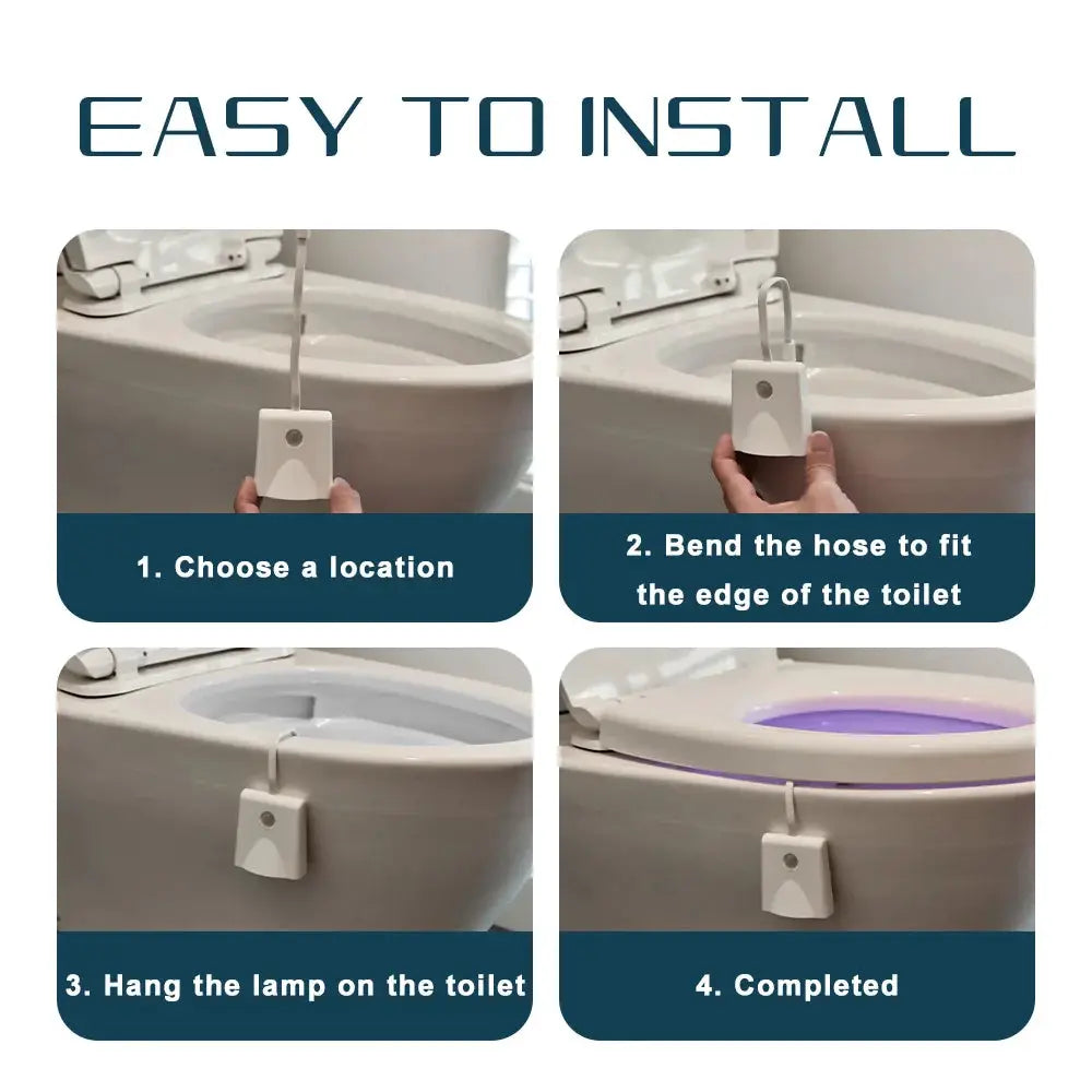 Toilet Night Light | Rechargeable | Waterproof | Colorful Projection from PriceLows™