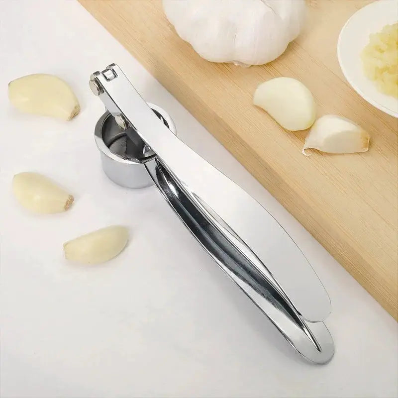 6.10in Stainless Steel Garlic Mincer - Dual-Use Garlic Press & Nut Cracker from PriceLows™