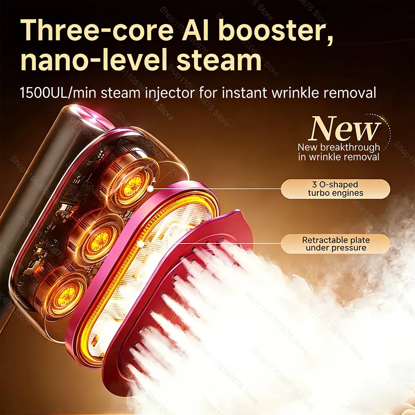 Portable Dry Steam Iron | Intelligent Heating | Handheld Steamer