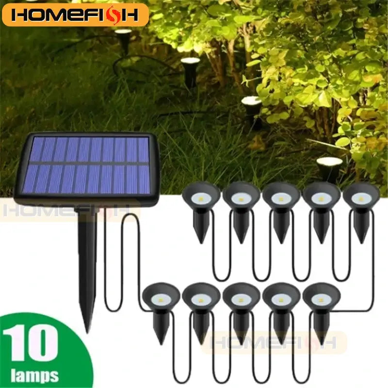 10 in 1 Outdoor Solar Lights RGB Changing Lawn Ground Lamp IP65 Waterproof Landscape Spotlights Garden Decoration Outdoor Lights from PriceLows™