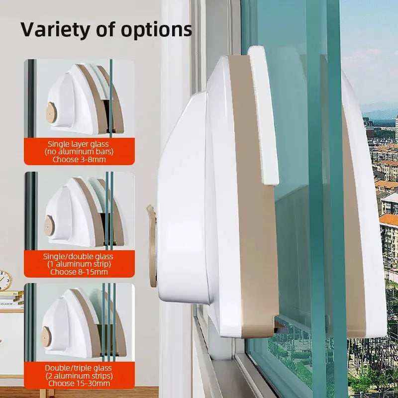 Magnetic Window Cleaning Tool | Water Discharge | Double Layer Wiper | Home Use
