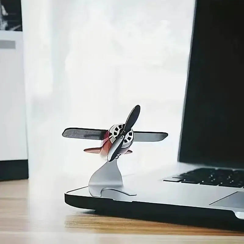 Solar Airplane Ornament | Resin Material | Solar Powered | Standard Size