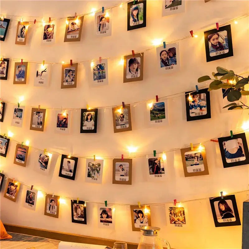 2M/5M/10M LED Photo Clip Lights String Fairy Lights Battery Box Garland Bedroom Home Party Photo Wall Wedding Christmas Decor from PriceLows™