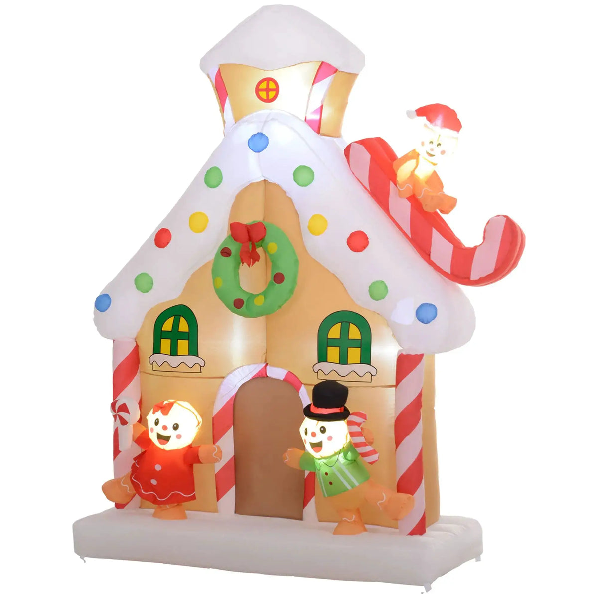 Inflatable Gingerbread House | 7 Ft | Led Lighting | Indoor Yard