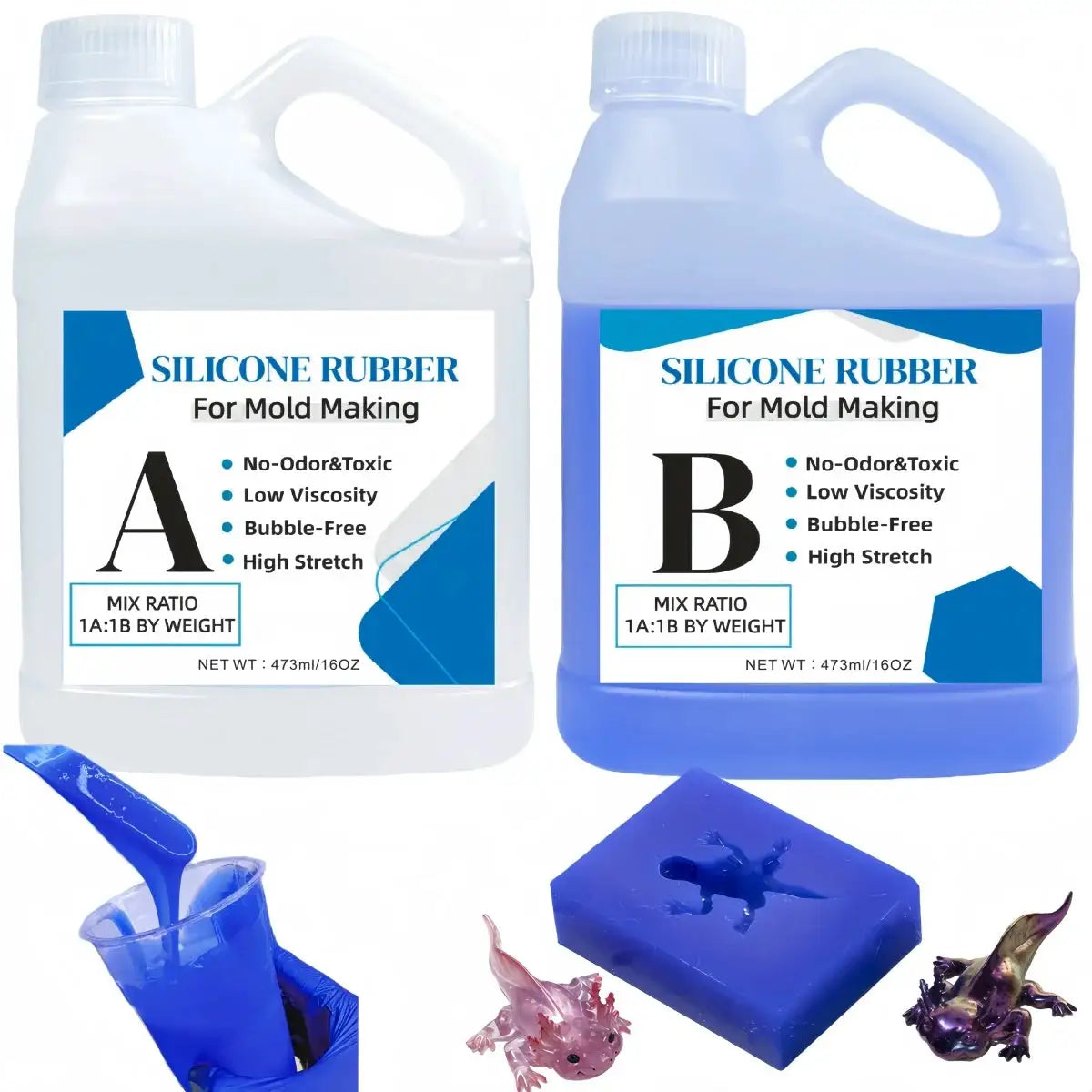 Silicone Mold Kit | 32oz High-Performance | Fast Curing | Resin & Jewelry