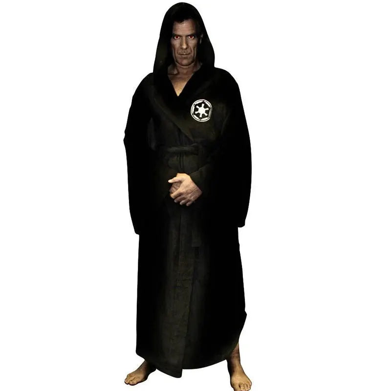 Men's Flannel Robe | Heavyweight Polyester | Long Winter Fit