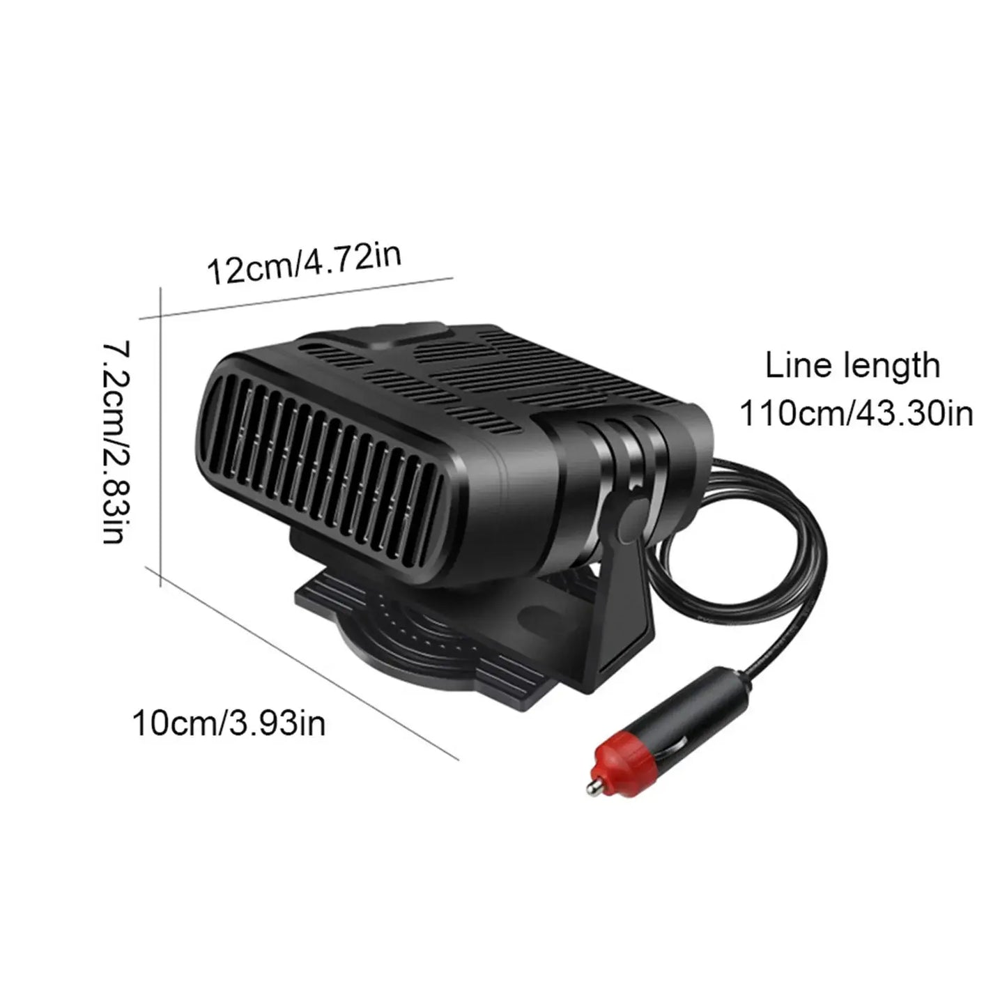 12V/24V Car Windshield Defogger Defroster 2 in 1 Defogging Defrosting Heating Fan 360 Degree Rotating Anti-Fog Automobile Heater from PriceLows™