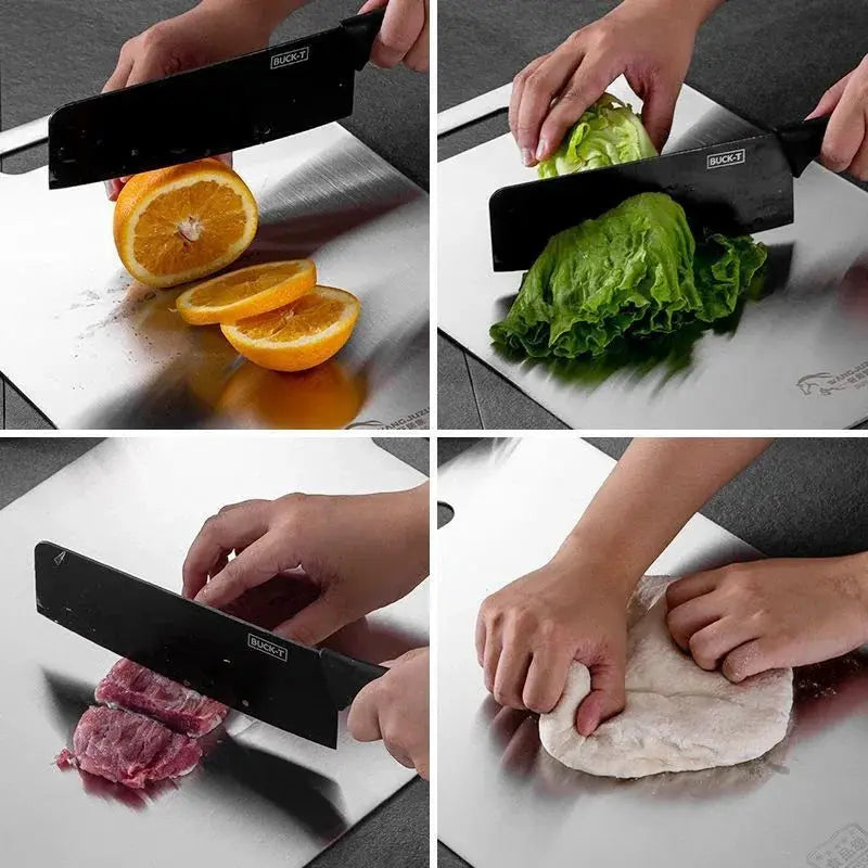 Stainless Steel Cutting Board | Double Sided | 316 Steel | Juice Groove