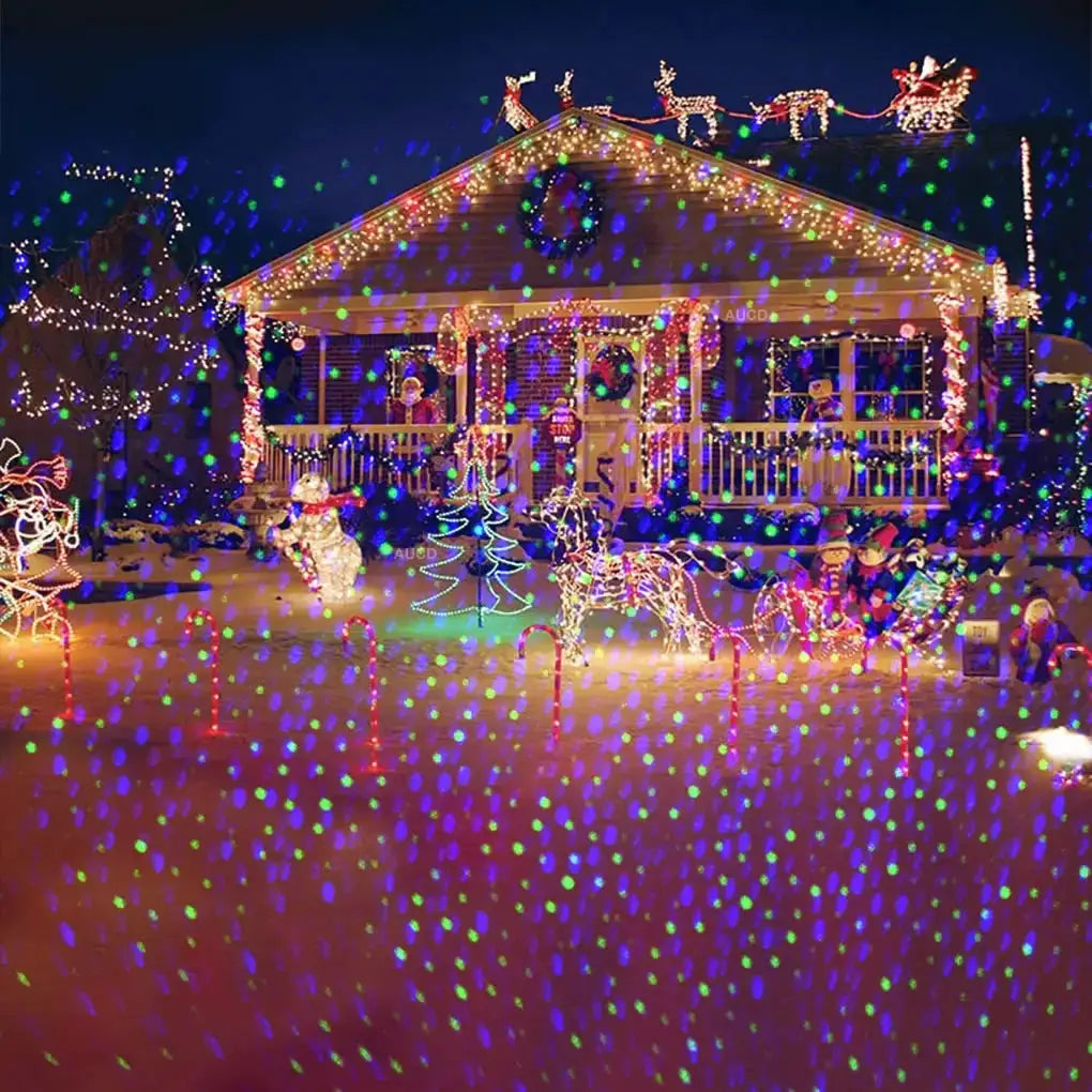 Outdoor Laser Projector | IP65 Waterproof | Remote Moving RGB | Starry Sky