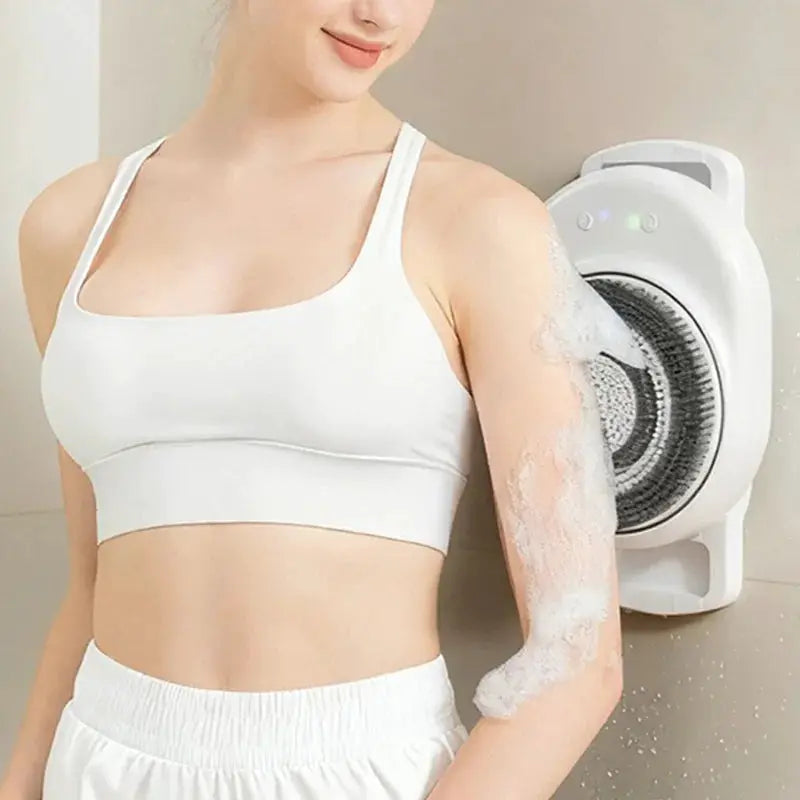 Movable Electric Shower Brush | Back Scrubbing Tool | Plastic Construction