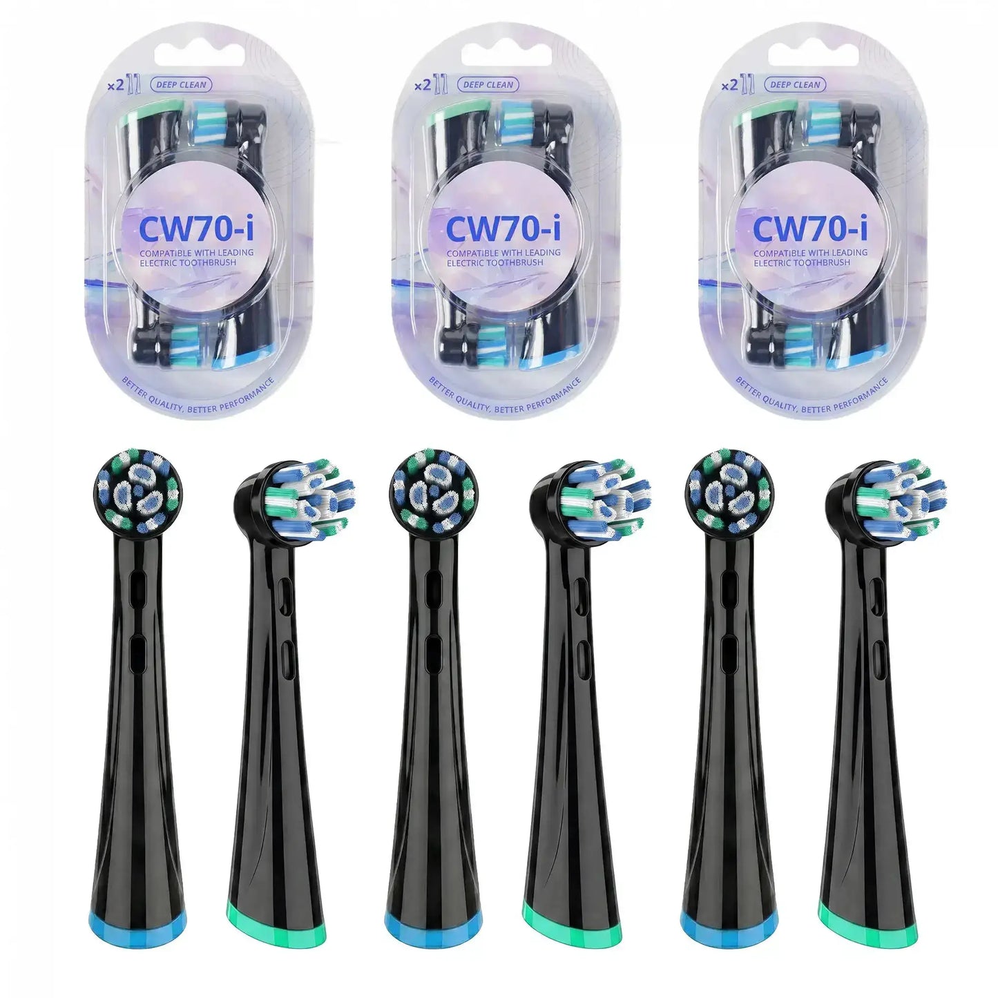 Replacement Brush Heads Compatible with OLB IO 2/3/4/5/6/7/7G/8/9/10 Electric Toothbrush, IO Series Toothbrush Head Refills from PriceLows™