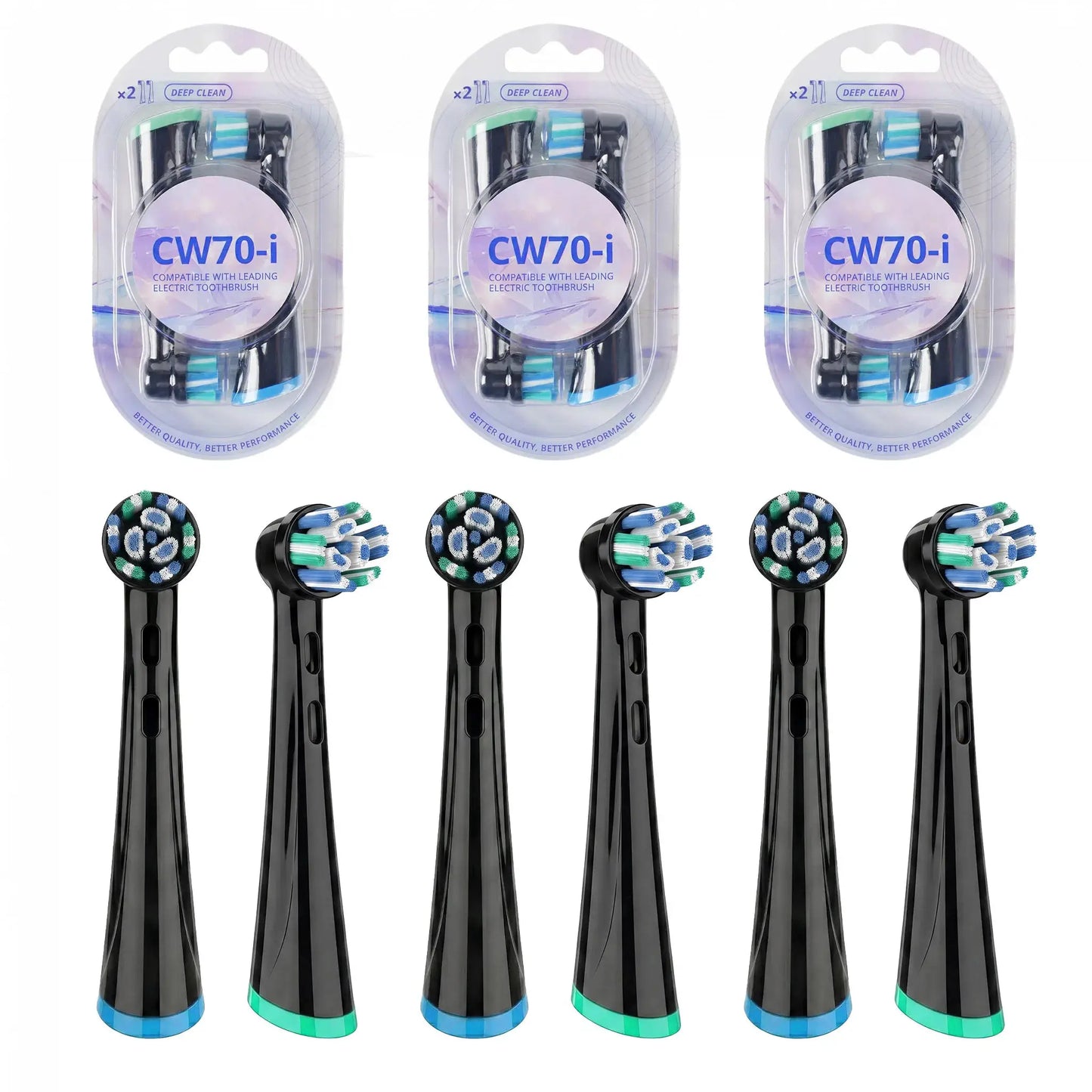 Replacement Brush Heads Compatible with OLB IO 2/3/4/5/6/7/7G/8/9/10 Electric Toothbrush, IO Series Toothbrush Head Refills from PriceLows™