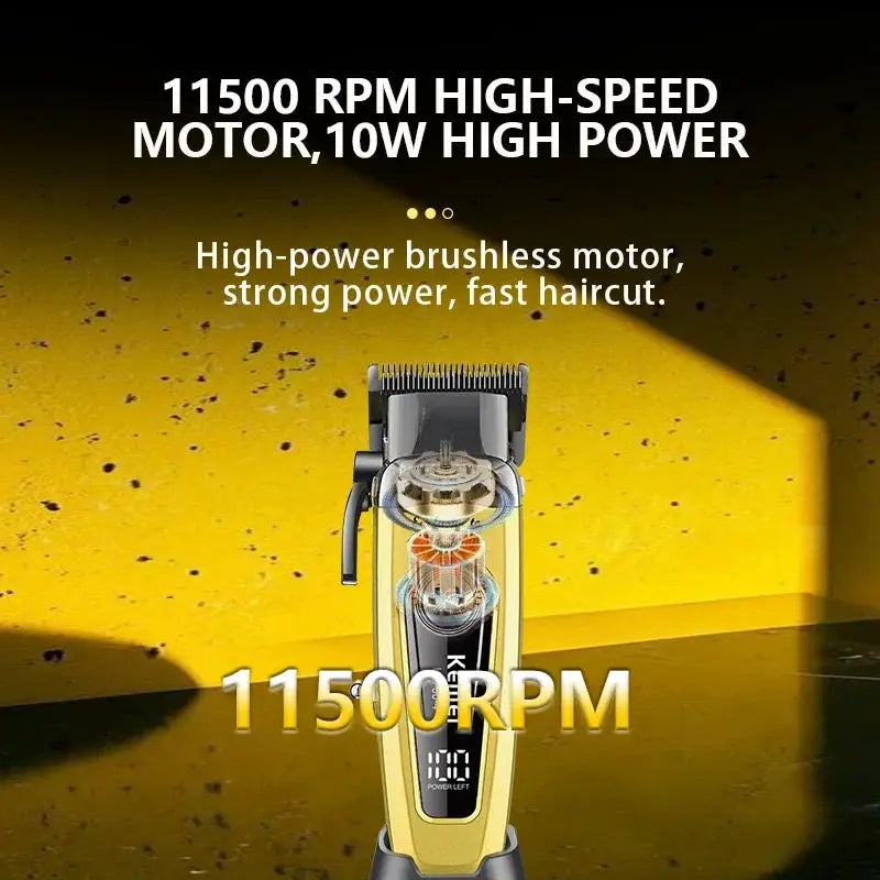 Kemei Cordless Hair Clipper | Brushless Motor | 90Min Battery Unisex