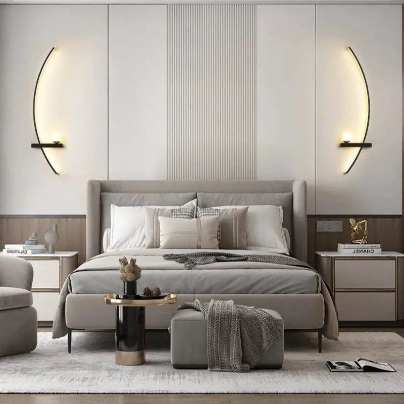 2PCS Modern Adjustable LED Wall Lamps, 21.65‘’ Wall Sconce Bedside Lamp Minimalist for Living Room, Bedroom, TV Background Wall from PriceLows™
