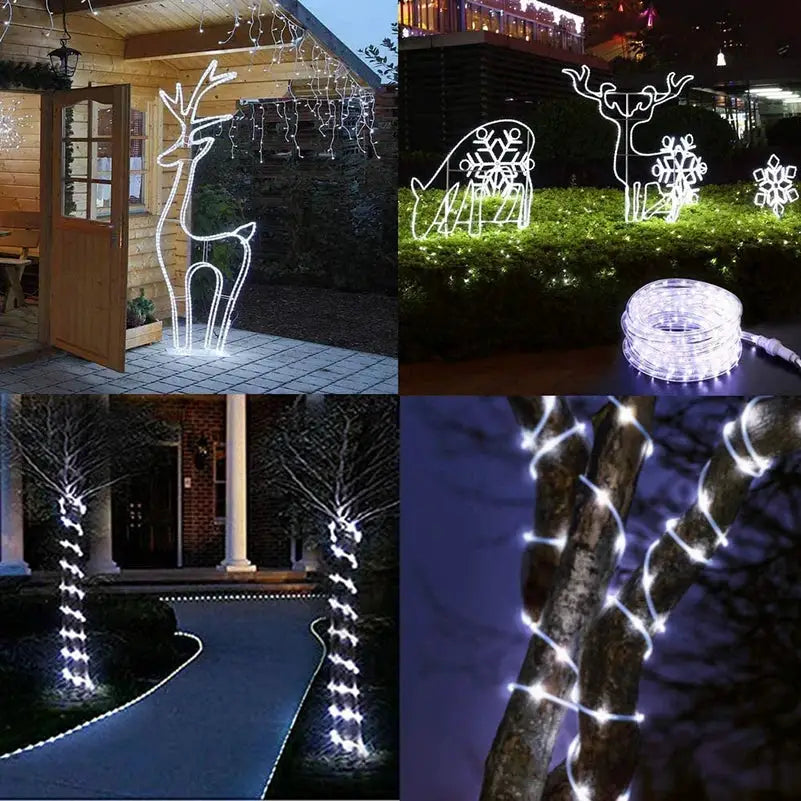 39FT 100LED Solar Rope Lights, Solar Powered Fairy Lights with 8 Lighting Modes for Party Garden Yard Home Holiday Tree Decorati from PriceLows™