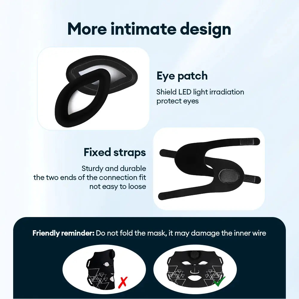 7 Colors LED Face Silicone Mask Flexible Facial Beauty LED Mask Photon Light Rejuvenation Anti-Wrinkle Skin Care Wireless Use from PriceLows™