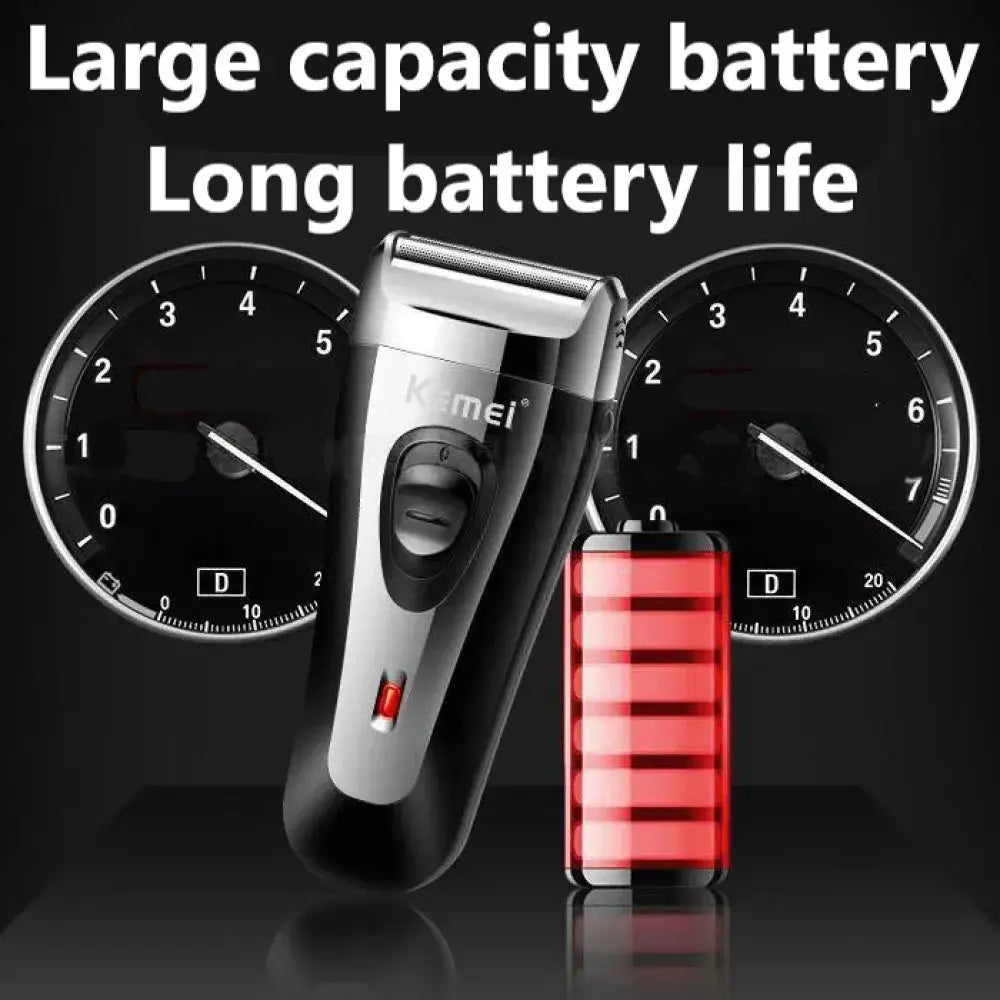 Foil Shaver For Men | USB Rechargeable | Stainless Steel Blade | KM-9038