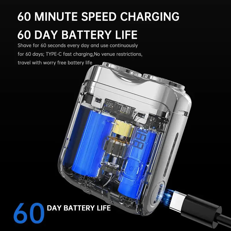 Electric Shaver | Digital Display | Stainless Steel Blades | R18 Mini
