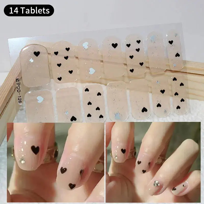 Full Cover Nail Stickers Fashion Nail Polish Nail Decoration Sparkling Glitter Self Adhesive Manicure Designer Nail Art Sticker from PriceLows™