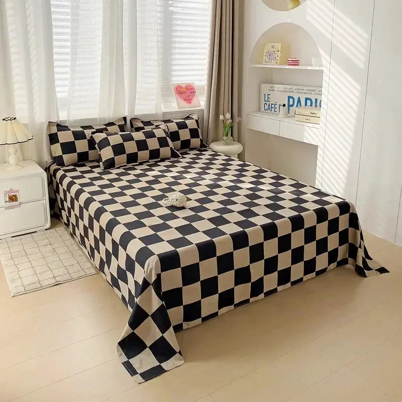 Washed Cotton Bed Fat Sheet Flower Series Printed Double Top King Sheets for Girls Boys Kids Single Queen King Size Bed Linen from PriceLows™